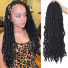 Youngther 22 inch New Faux Locs Crochet Hair 6 Packs Most Natural New Soft Locs Crochet Hair Curly Wavy Synthetic Hair H