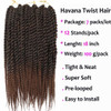 7 Pack Havana Twist Crochet Hair 18 Inch Senegalese Twist Crochet Braids Hair Synthetic Braiding Hair Extensions for Bla