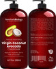 New York Biology Apple Cider Vinegar Shampoo and Coconut Avocado Oil Conditioner Set Helps Restore Shine Hair Gloss and