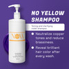 NOW BEAUTY Nourishing No Yellow Violet Shampoo Purple Shampoo for Blonde ColorTreated Hair Removes Brassiness Hydrate Ve