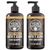 Viking Revolution Spiced Vanilla Mens Shampoo and Conditioner Set with Biotin and Jojoba Oil Natural Hair Shampoo and Ha