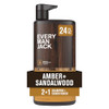 Every Man Jack 2in1 Daily Shampoo Conditioner Amber Sandalwood Nourishing For All Hair Types Naturally Derived CrueltyFr