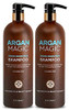 ARGAN MAGIC Shine Boosting Shampoo Gently Cleanses and Restores Hair to Calm Frizz and Boost Shine Made in USA Paraben F