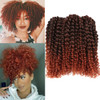 Short Kinky Curl Hairstyle 8 Inch 3pcspack Afro Kinky Twist Hair Soft Synthetic Crochet Braiding Hair Extention 1b350