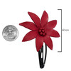 AeraVida Handmade Red Lily Genuine Leather Hair Pinch Clip | Elegant Floral Hair Accessory for Women | Unique Leather Lily Hair Clip online at globaldelivered