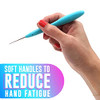 Colortrak Hair Highlighting Needles Precision Metal Needles with Soft Contour Gel Handles Reduces Hand Fatigue Sizes 10