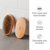 Diane Reinforced Boar Bristle Military Wave Brush for Men and Barbers Hard Bristles for Thick to Coarse Hair Use for Det