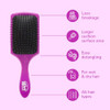 Wet Brush Paddle Detangler Hair Brush Purple UltraSoft IntelliFlex Bristles with AquaVent Design Great For Treatment Mas