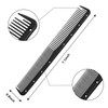 Leinuosen 12 Pcs Carbon Fine Cutting Comb for Salon Hairdressing Heat Resistant Barber Comb Black