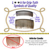 Good Hair Days GripTuth Combs 1 12 Side Combs For All Types Of Hair Decorative Styling Women Accessories Crystal Set Of