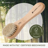 Hydrea London Face Brush Natural Bristle Dry Facial Cleansing Skin Exfoliator Gentle Scrub Exfoliating Helps Lymphatic F