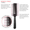 Cricket Static Free Tunnel 9Row Vented Hair Brush for Blow Drying and Styling Ideal for Long Short Thick Thin Curly Stra