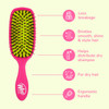 Wet Brush Shine Enhancer Hair Brush Pink Exclusive Ultrasoft IntelliFlex Bristles Natural Boar Bristles Leave Hair Shiny