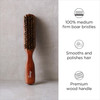 Diane Premium 100 Boar Bristle Styling Brush for Men and Barbers Medium Bristles for Thick Coarse Hair Use for Detanglin