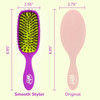 Wet Brush Shine Enhancer Hair Brush Purple Exclusive Ultrasoft IntelliFlex Bristles Natural Boar Bristles Leave Hair Shi
