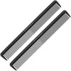 Hair Cutting Comb 2 Pack Professional 875 Black Carbon Fiber Anti Static Chemical And Heat Resistant Hair Combs For All