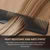 Hair Cutting Comb 2 Pack Professional 875 Black Carbon Fiber Anti Static Chemical And Heat Resistant Hair Combs For All