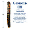 Giorgio G82 Fine Tooth Folding Pocket Comb for Men for Everyday Grooming Styling Hair Beard or Mustache Use Dry or with