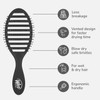 Wet Brush Speed Dry Hair Brush Black Vented Design Soft HeatFlex Bristles Blow Dry Safe Ergonomic Handle Manages Tangles