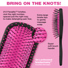 The Knot Dr hair brush by Conair Detangling hair brush Removes Knots and Tangles in wet or dry hair Black Neon wTravel C
