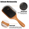 olelo Hair Brush Natural Wooden Paddle Brush Brushes for Men Women Wood Hairbrush for Thick or Curly Hair Black Wood Squ