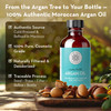 Pure Body Naturals Argan Oil for Skin and Face 4 fl oz Cold Pressed Light NonGreasy Nourishing Pure Argan Oil for Hair A