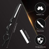 Mudder Hair Styling Razor Comb 11 Pieces Hair Thinning Comb with Replacement Stainless Steel Razors for Salon Home Use B