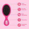 Wet Brush Squirt Detangling Brush 3 Ct Pink Purple Blue Mini Detangler No Tangle UltraSoft IntelliFlex Bristles Wet Dry