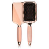 Navaris Paddle Brush Large Detangling Styling Hairbrush for All Hair Types with Conforming Comfort Gel Handle Metallic R