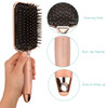 Navaris Paddle Brush Large Detangling Styling Hairbrush for All Hair Types with Conforming Comfort Gel Handle Metallic R