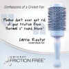 Cricket Friction Free 2 Thermal Brush Seamless Ceramic Barrel for Blowout and Curling IonInfused Tourmaline Bristles Ant