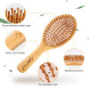 BestFire 6 in 1 Hair Brush Set for Men Women Bamboo Bristle Hairbrush Tail Comb Double Head Comb 3 Air Cushion Massage B
