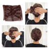 4 Pieces Stretchy Double Hair Clips Adjustable Elastic Combs for Thick Curly Hair Majic Hair Accessories Coffee and Blac