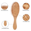Bamboo Hair Brush and Comb Set EcoFriendly AntiStatic Detangling Brush and Combs for Women and Men Massage Wooden Brushe