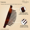 Parcelona French Banana Wide Edge Tortoise Shell Brown Extra Large 7 Celluloid 13 Teeth Set of 2 Side Hair Combs for Wom