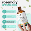 Artnaturals Organic Rosemary Castor Hair Oil Massager Hair Growth Set Hair Growth Oil 4 ounces with Coconut Olive Oil fo