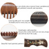 Natural Handmade Sandalwood Hair Comb AntiStatic Hair Detangler Wooden Combs for MenWomenKids Fine Tooth Wood Comb Flowe