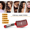 Hairstreaq Detangling Brush Curved and Vented for Wet or Dry Detangling Hair Brush for Men Women Kids Long Thick Thin Cu