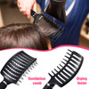 Patelai 4 Pcs Hair Brush Detangler Curved Vented Brushes for Women Men Curved Vented Wet Dry Styling Brushes for Curly L