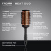 Fromm Heat Duo Copper x Ceramic 2 Round Brush for Expert Blowouts and Faster Hair Drying Roller Hairbrush for Antistatic