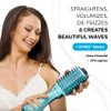 Blow Dryer Brush with Case Hot Air Hair Dryer Brush Straightens Volumizes Creates Loose Waves Hot Air One Step Blowout a
