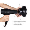 Hairizone Universal Hair Diffuser Adaptable for Blow Dryers with D17Inch to 26Inch for Curly or Wavy Hair Shiny Black