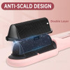 Negative Ionic Hair Straightener Brush with 9 Temp Settings 30s Fast Heating Hair Straightening Comb with LED Display An