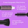 Conair Double Ceramic 3in1 Hot Air Brush Interchangeable Attachments 1Inch Thermal Brush Inch Boar and Nylon Bristle Bru