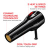 RED by Kiss HandleLess 2200W Ceramic Tourmaline Hair Dryer 3 Heat Settings Pro Blow Dryer with Comb Attachment Ionic for