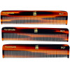 GENTS PCT 5Inch Fine Tooth Pocket Hair Comb 3Pack Tortoise Shell Combs for Men Women Handmade from Cellulose Acetate Ant