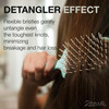 Janeke Superbrush Detangling Brush for Soft Smoothing Hair Brushing with AntiStatic Bristles Vented Wet Hair Brush for B