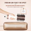 Hair Trends Travel Hair Dryer Brush Nano Titanium 2 Inch One Step Hair Dryer Styler Volumizer Mini Oval Hot Air Brush Wh