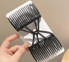 Black Adjustable Elastic Hair CombStretchy Double Comb Hair ClipNo Crease Hair Pins Double Slides Hairpins Combs Women H