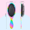 Ausletie Rainbow Mermaid Hair Brush for Girls and Women Wet Dry Brush Detangler for Curly Hair Pain Free Comb for All Ha